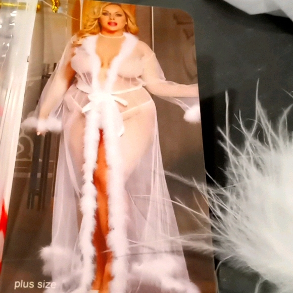 Eve Elegante Intimates & Sleepwear Nwt Sheer White Robe 618 Nwt